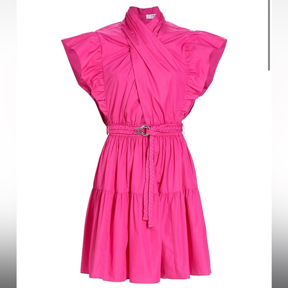 Derek Lam 10 crossby Finn ruffle wrap dress - Picture 3 of 8